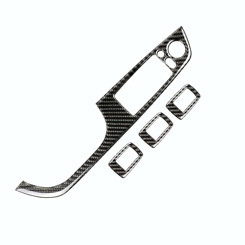 4 PCS Carbon Fiber Car Left Driving Lifting Panel Decorative Sticker with Folding for BMW E90 / 3...