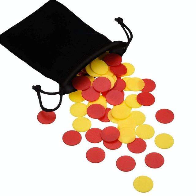 100 PCS Transparent Plastic Casino Poker Chips Bingo Tag Token Children Toys Gifts(Random Color D...
