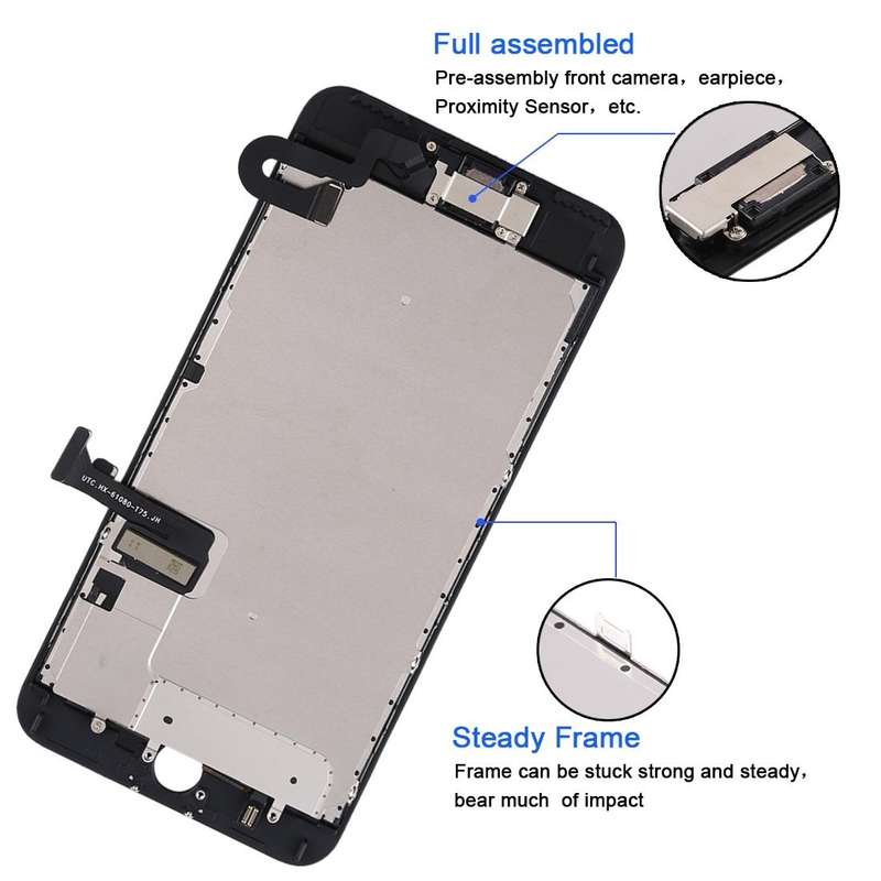 TFT LCD Screen for iPhone 7 Plus with Digitizer Full Assembly include Front Camera (White)