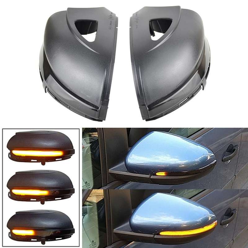 1 Pair For Volkswagen Golf 6 MK6 Car Dynamic LED Turn Signal Light Rearview Mirror Flasher Water ...
