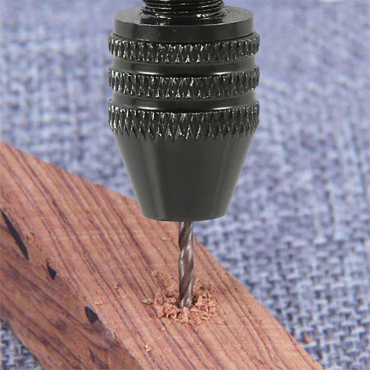 Black Hand Twist Drill + Holder + 10 Drills Aluminum Slloy Hand Drill Punch