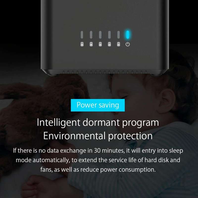 ORICO DS500U3 3.5 inch 5 Bay Magnetic-type USB 3.0 Hard Drive Enclosure with Blue LED Indicator
