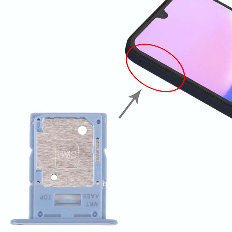For Samsung Galaxy A15 4G SM-A155F Original SIM Card Tray + SIM / Micro SD Card Tray (Blue)