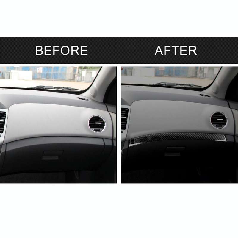 Car Carbon Fiber Dashboard Decorative Stripe for Chevrolet Cruze 2009-2015, Left Drive