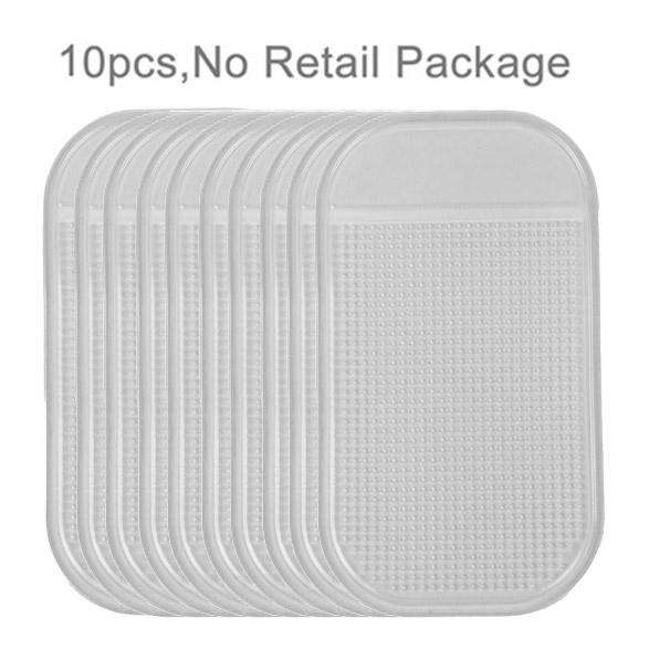 10 PCS Car Anti-Slip Mat Super Sticky Pad for Phone / GPS/ MP4/ MP3(Transparent)