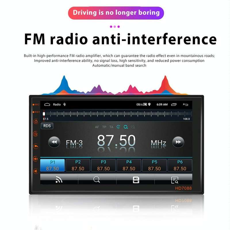 A2769 7 Inch Android Navigation WIFI Version 2+16G Vehicle Machine Central Control Large Screen, ...