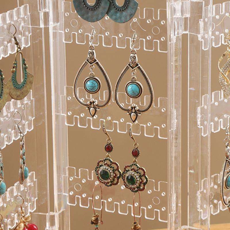 Multi-layer Rotating Earrings Storage Display Rack(Tube Type)
