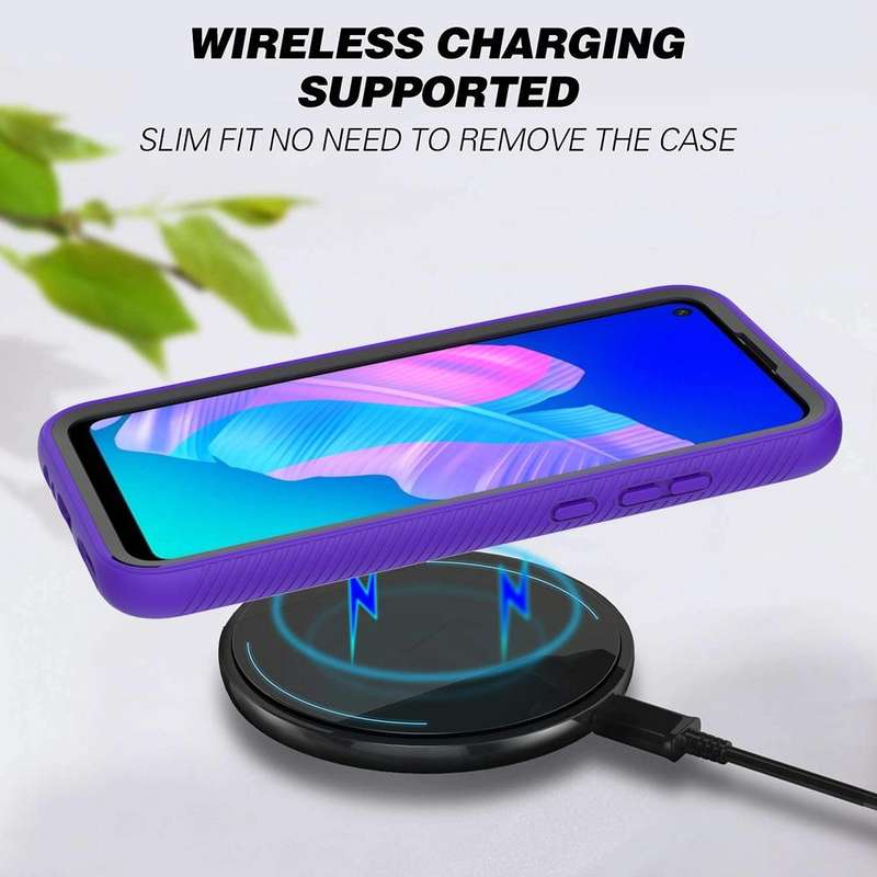 For Huawei Y7p Starry Sky Solid Color Series Shockproof PC + TPU Protective Case(Purple)