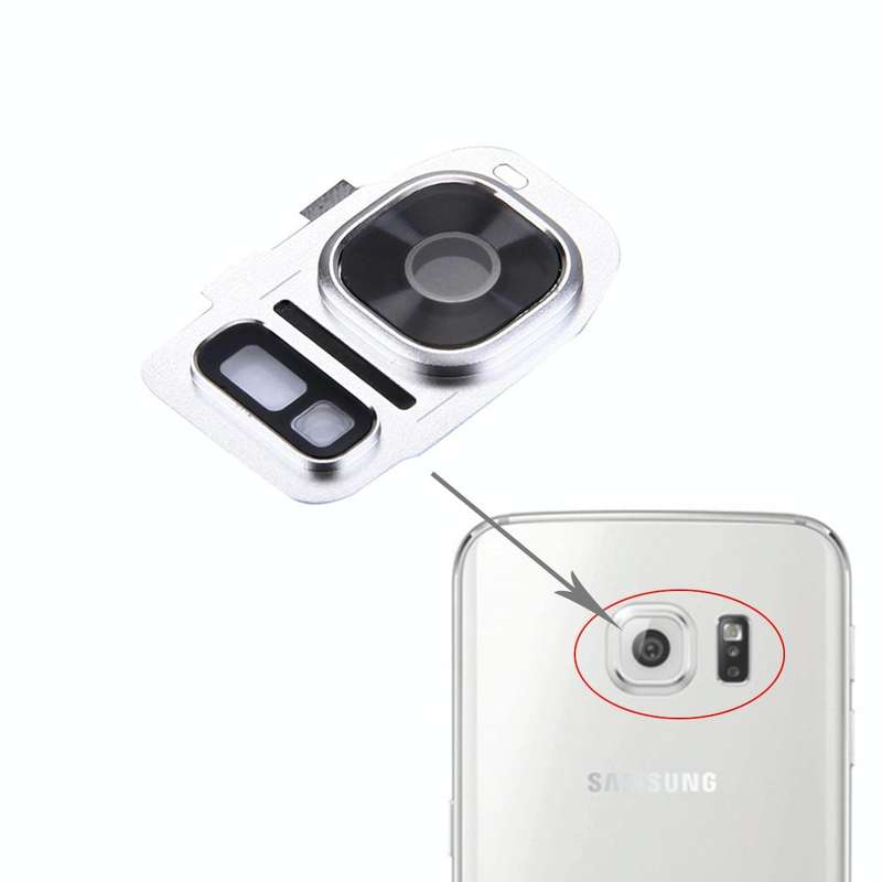 For Galaxy S7 / G930 10pcs Rear Camera Lens Cover + Flashlight Bracker (Silver)