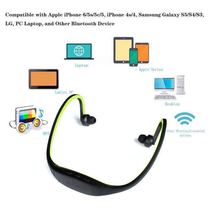 S9 Wireless Sports Bluetooth Earphones for iPhone Huawei XiaoMi Phone, Support TF / SD Card & Mic...