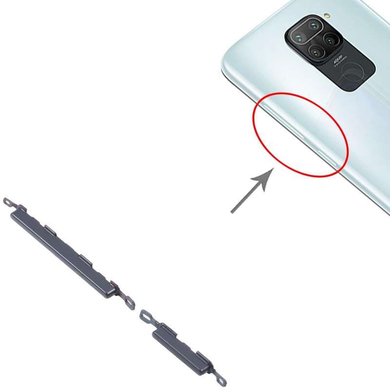Power Button and Volume Control Button for Xiaomi Redmi Note 9/Redmi 10X 4G (Black)
