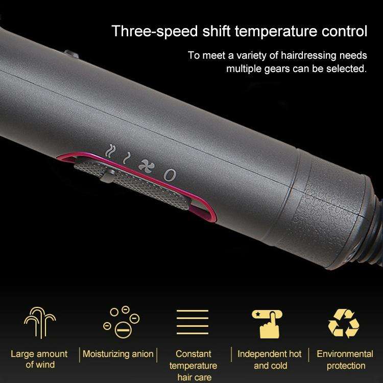 High-power 2000W Anionic Cold Hot Air Constant Temperature Hair Dryer, UK Plug(Red + Grey)