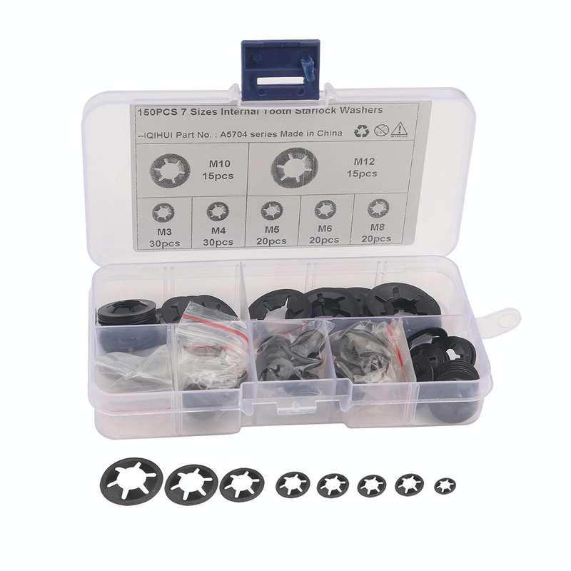 A5704 150 PCS Torx Bearing Clamp Retaining Ring Manganese Steel Quick Speed Locking Washer