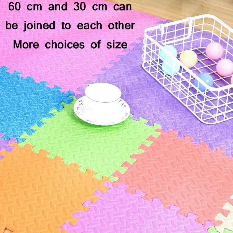 10 PCS Household Children Bedroom Stitching Leaf Pattern Thick Foam Crawling Mat, Size: 30x1.0cm(...