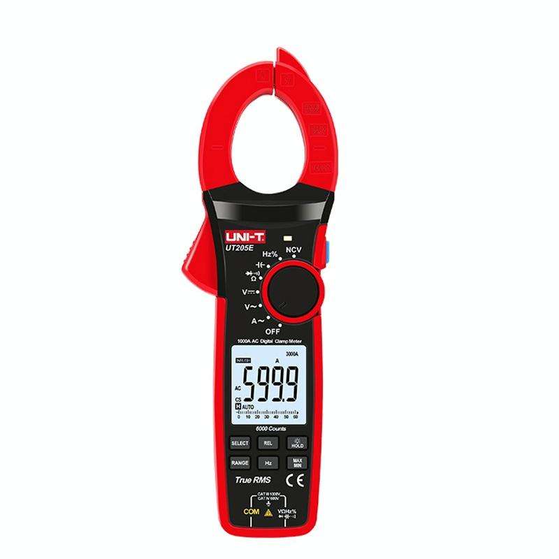 UNI-T UT205E 1000A 42mm Jaw Size Digital Clamp Meter AC DC Voltage Detector