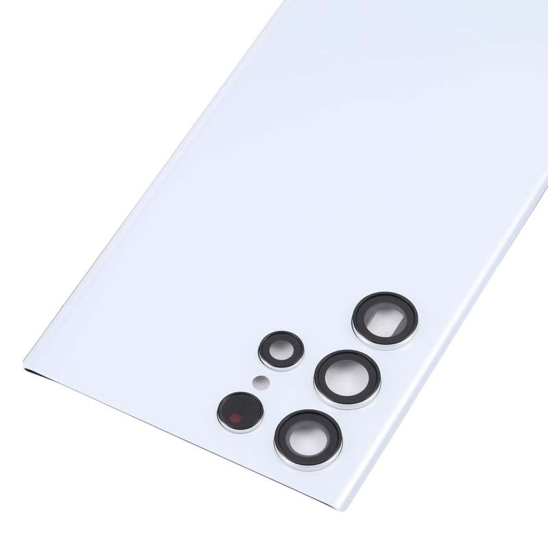 For Samsung Galaxy S22 Ultra 5G SM-S908B Battery Back Cover with Camera Lens Cover (White)