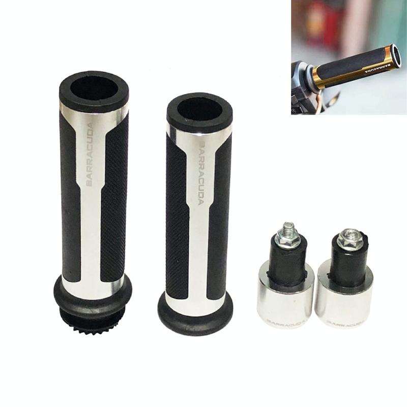 Motorcycle Modification Accessories Hand Grip Cover Handlebar Set(Silver)