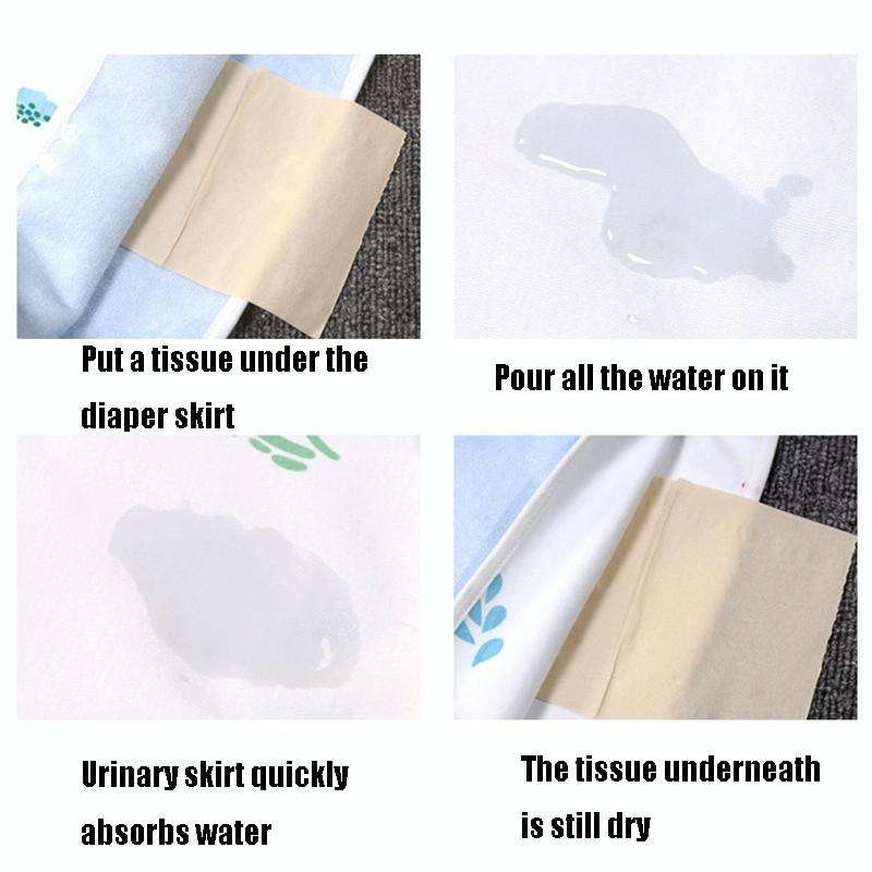 Baby Water-Proof And Leak-Proof Cloth Diapers Children Washable Cotton Cloth Bed-Wetting Skirt Pa...