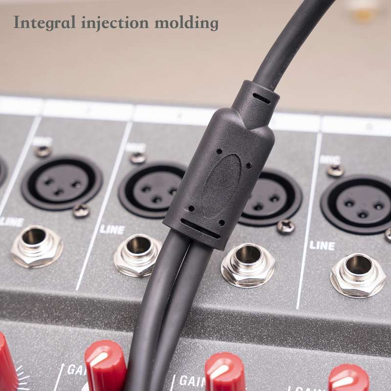 2055YMMF-05 XLR 3pin Female to Dual Male Audio Cable, Length: 50cm(Black)