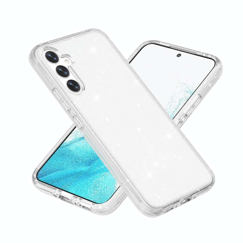 For Samsung Galaxy A34 5G Shockproof Terminator Glitter Powder Phone Case(White)