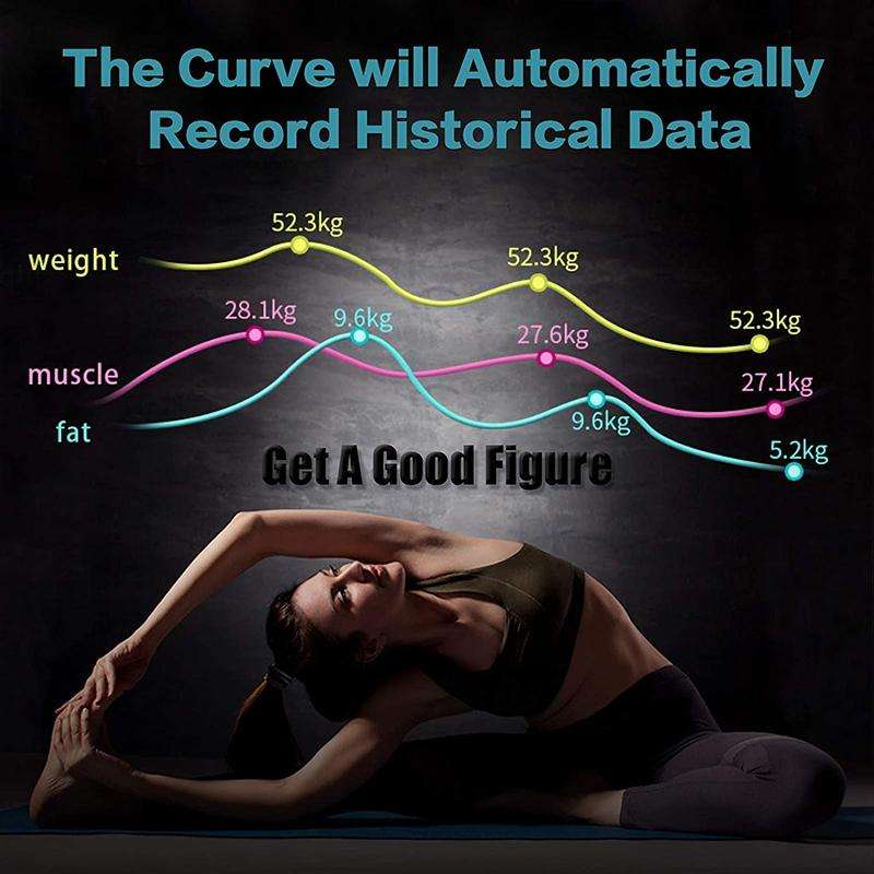 Smart Bluetooth Weight Scale Home Body Fat Measurement Health Scale Charge Model(Rose Gold True C...
