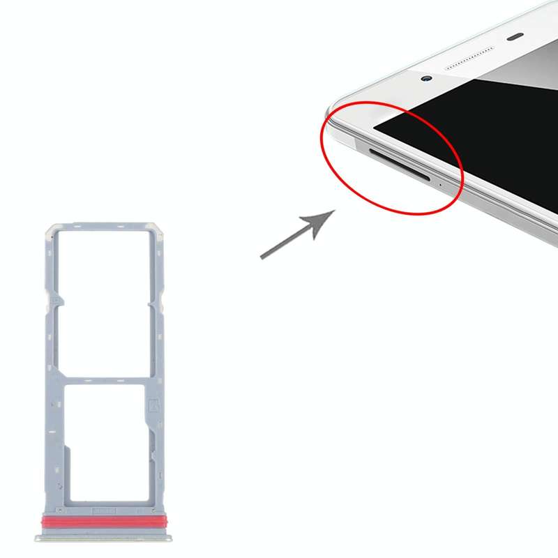 For vivo Y35 4G SIM Card Tray + SIM Card Tray + Micro SD Card Tray (Gold)