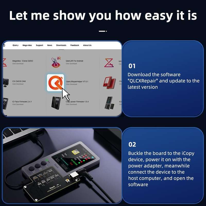 QianLi iCopy Plus Specialized Face ID Recovery and Activation Board for iPhone X to 14 Series