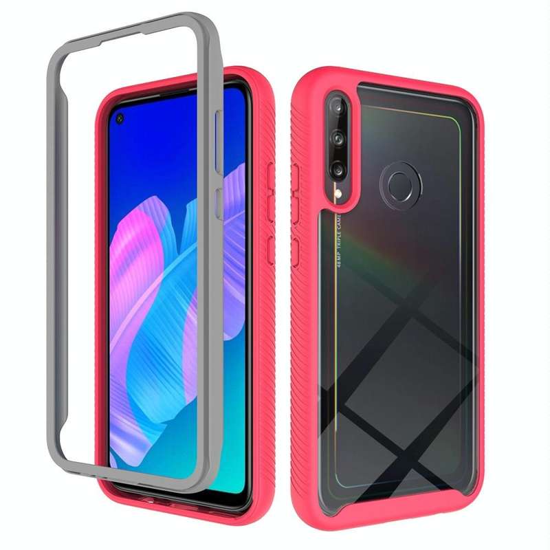 For Huawei Y7p Starry Sky Solid Color Series Shockproof PC + TPU Protective Case(Red)