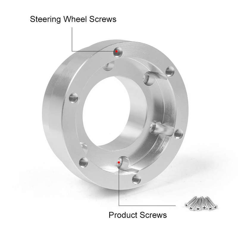 For Logitech G29 G920 G923 70mm Gaming Steering Wheel Adapter(Silver)