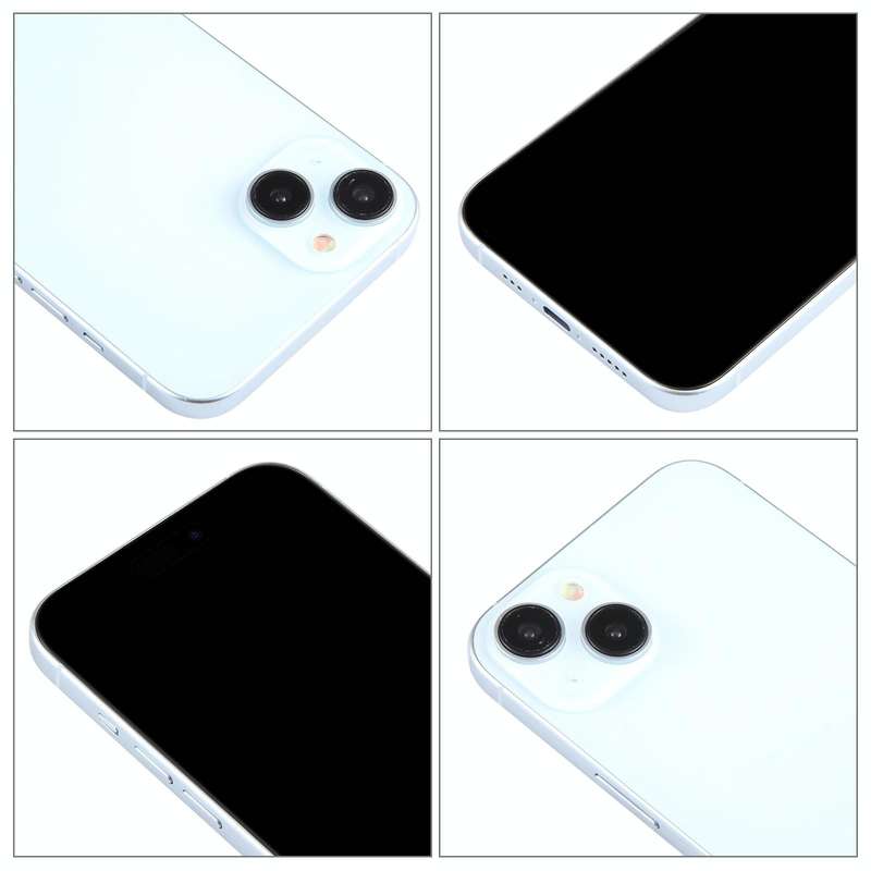 For iPhone 15 Black Screen Non-Working Fake Dummy Display Model (Blue)