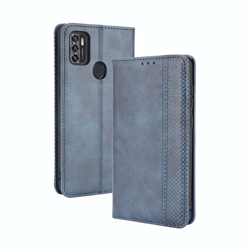 For ZTE Blade A7s 2020 Magnetic Buckle Retro Crazy Horse Texture Horizontal Flip Leather Case wit...