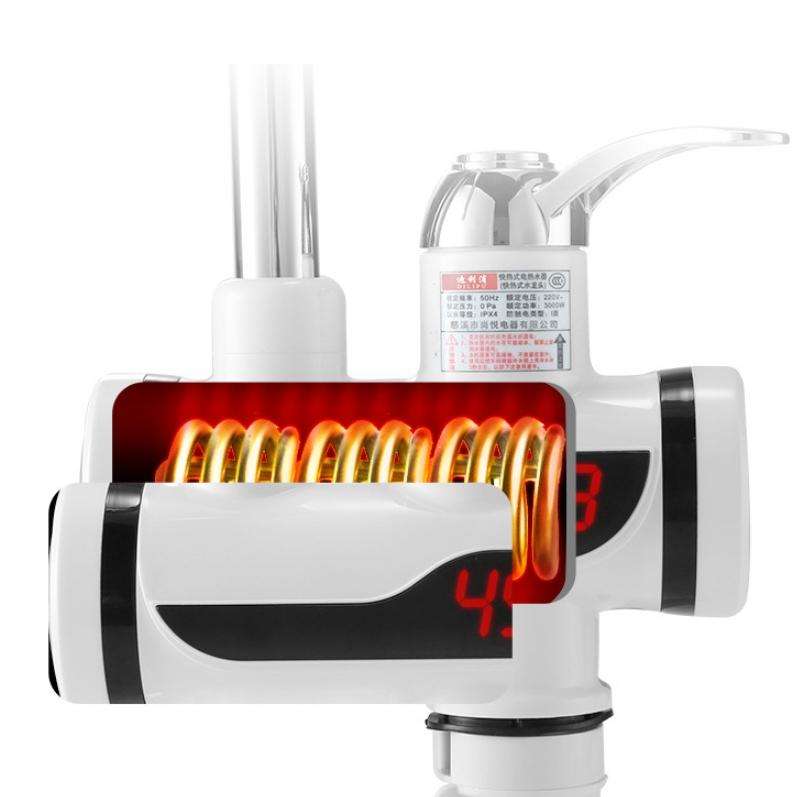 Kitchen Instant Electric Hot Water Faucet Hot & Cold Water Heater CN Plug Specification: Digital ...