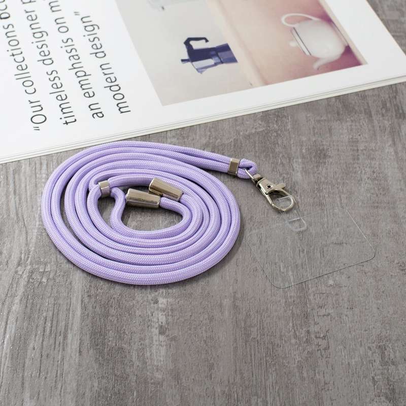 For Samsung Galaxy A73 5G Starry Sky Epoxy TPU Phone Case with Neck Lanyard(Purple Butterfly)