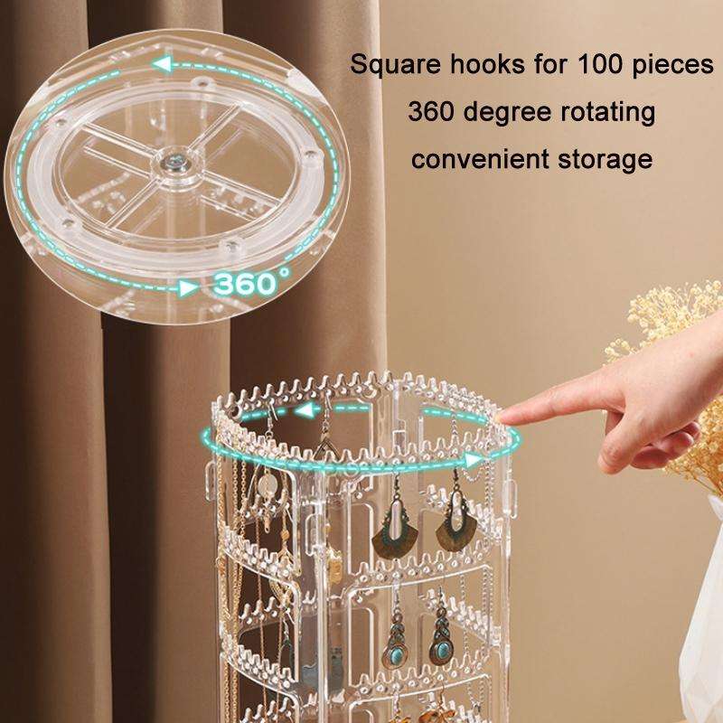 Multi-layer Rotating Earrings Storage Display Rack(Tube Type)