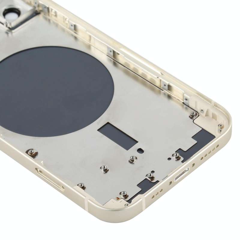 Back Housing Cover with SIM Card Tray & Side  Keys & Camera Lens for iPhone 12(White)