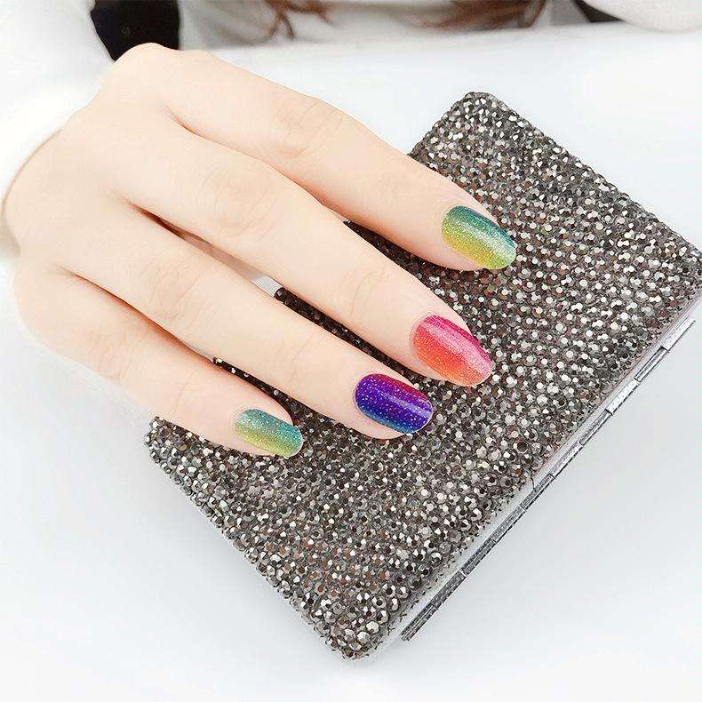 22 Fingers Shiny Onion Powder Starry Waterproof Nail Sticker(ZX-3030)