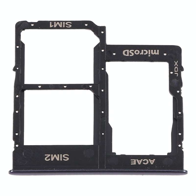 For Samsung Galaxy A315 / A31 SIM Card Tray + SIM Card Tray + Micro SD Card Tray (Black)