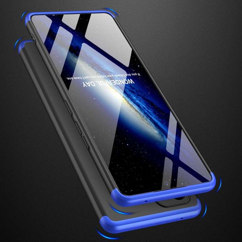 For Samsung Galaxy A53 5G GKK Three Stage Splicing Full Coverage PC Phone Case(Black Blue)