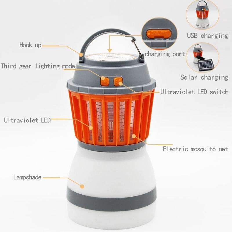 IP67 Waterproof LED Mosquito Killer Night Lamp Rechargeable Outdoor Travel Insects Flies Pest Kil...