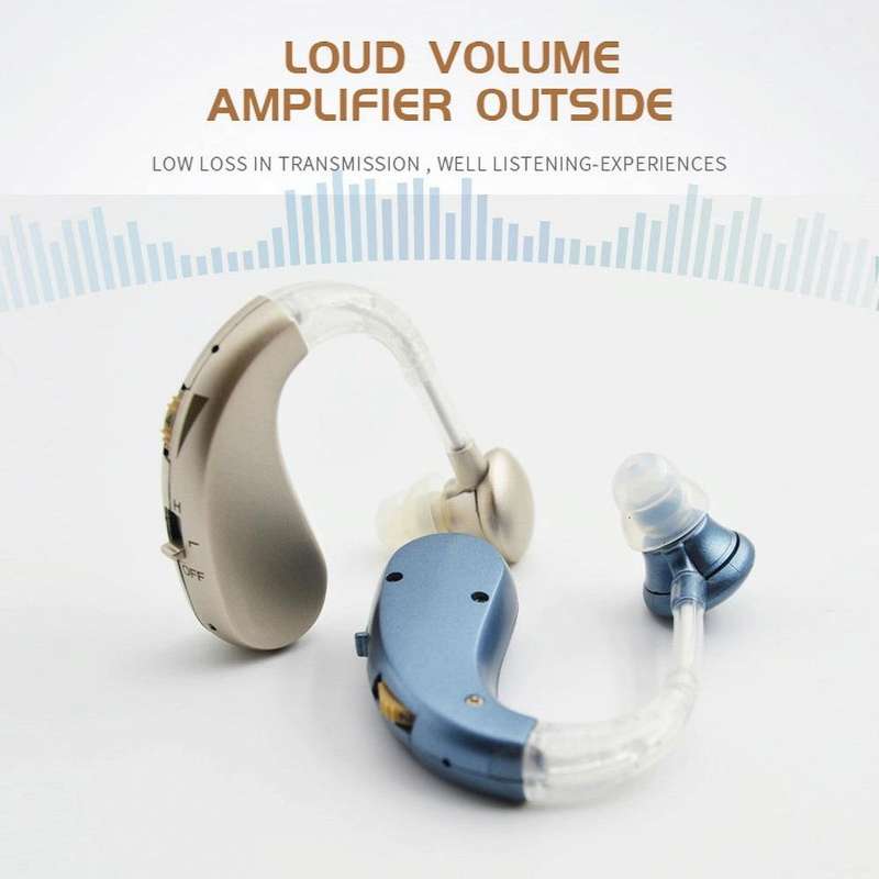 Hearing Aid Audiphones Sound Amplifier US Plug(Blue)