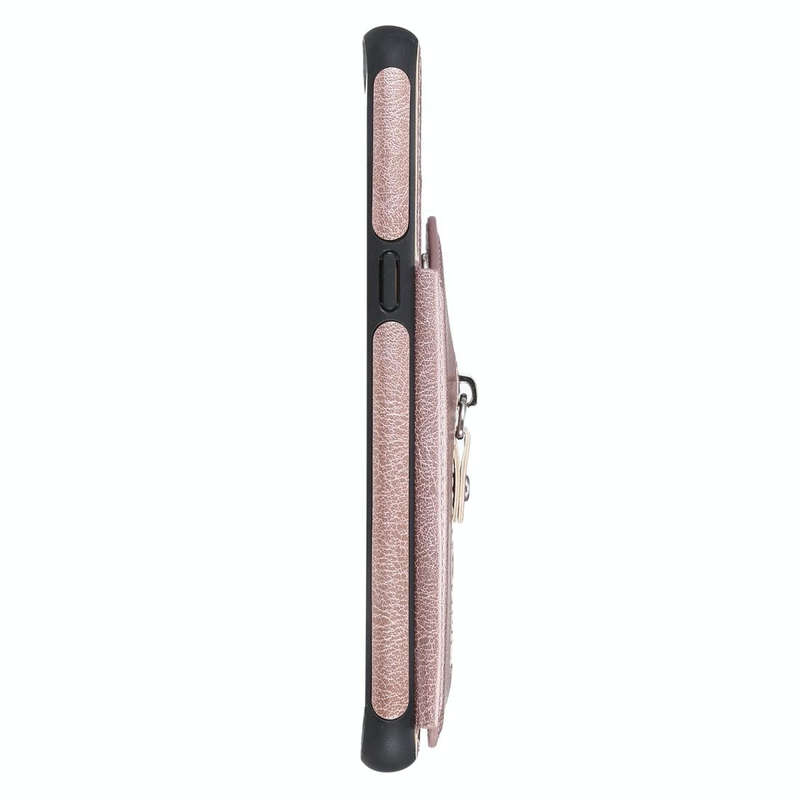 For Galaxy S8 Solid Color Double Buckle Zipper Shockproof Protective Case(Rose Gold)