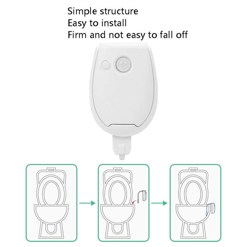 Hanging LED Toilet Light Intelligent Automatic Human Body Induction Light(RGB Multicolor)