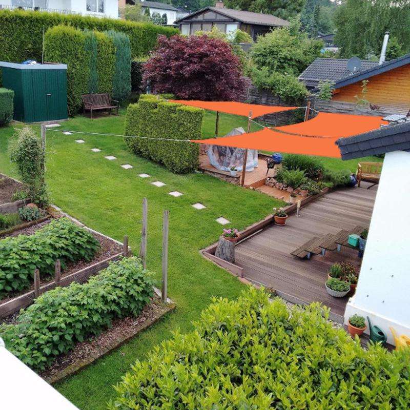 Outdoor Garden Swimming Pool Sun Awning Sunshade Sail Rain Waterproof Canopy, Size: 2m x 1.8m(Ora...