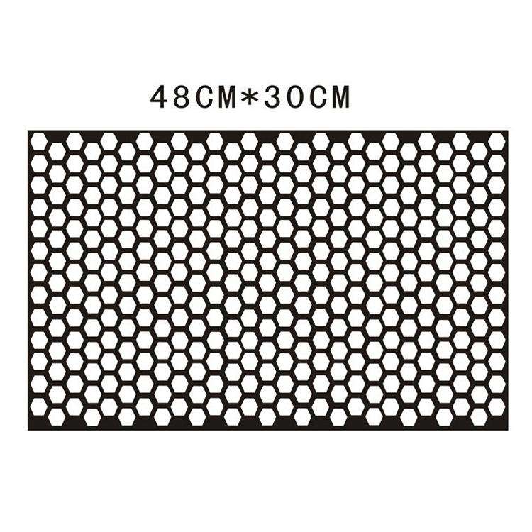 5 PCS Car Honeycomb Tail Lamp Film Universal Personality Modified Light Film Sticker(Bright Black)
