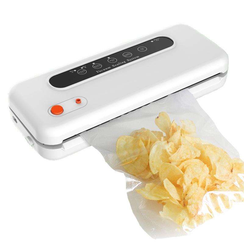 Household Commercial Food Vacuum Plastic Packaging Machine Sealer Closer Machine, UK Plug(White)