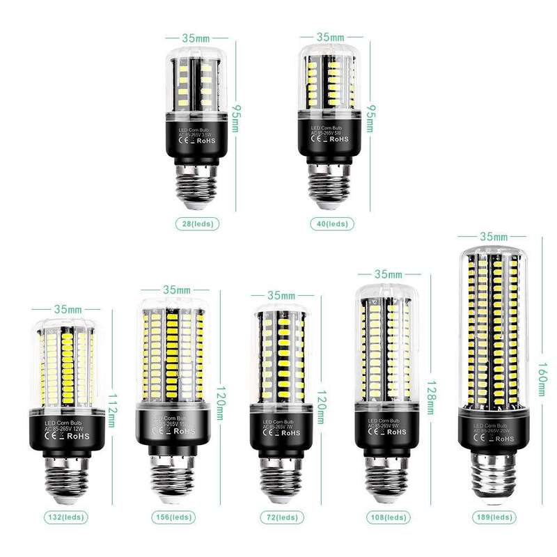 20W 5736 LED Corn Light Constant Current Width Pressure High Bright Bulb(E27 White)