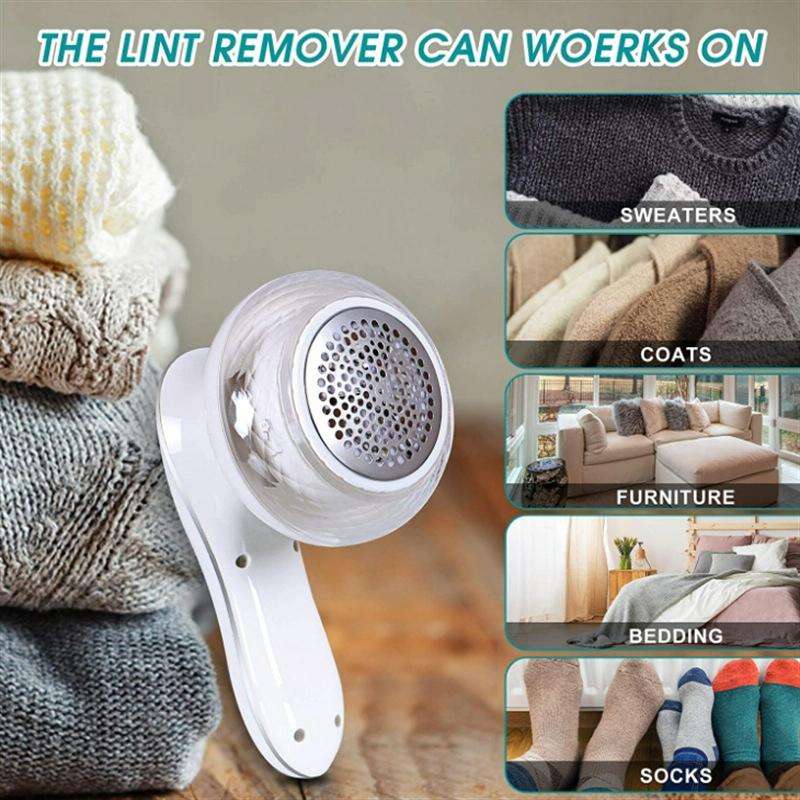 Rechargeable Hair Ball Trimmer Shaving Pompom, Colour: White Six-blade Knife Head
