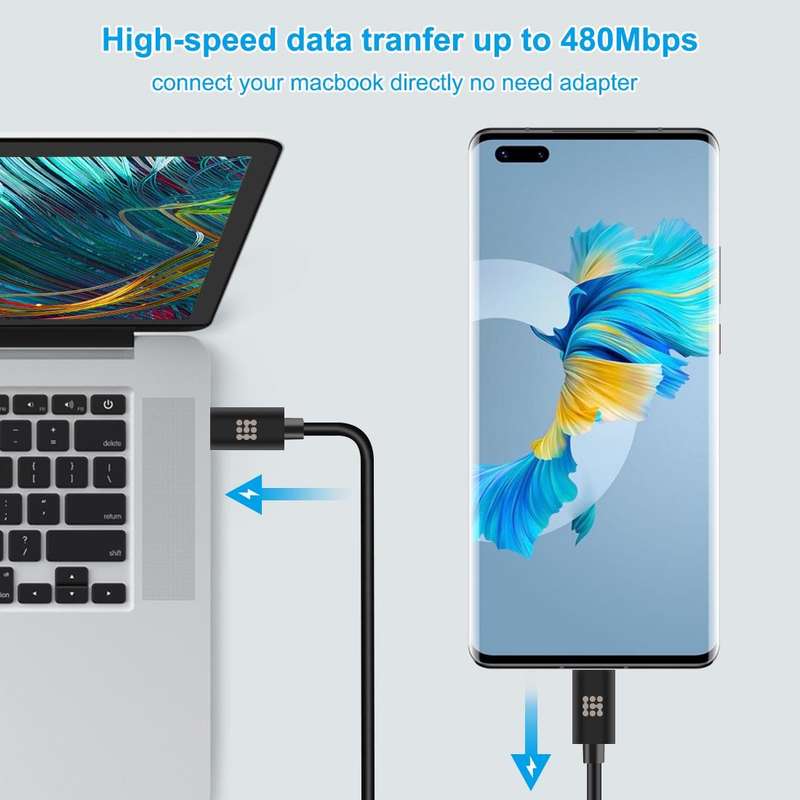 HAWEEL 1m 25W 3A Type-C / USB-C to Type-C / USB-C Fast Charging Data Cable with OTG