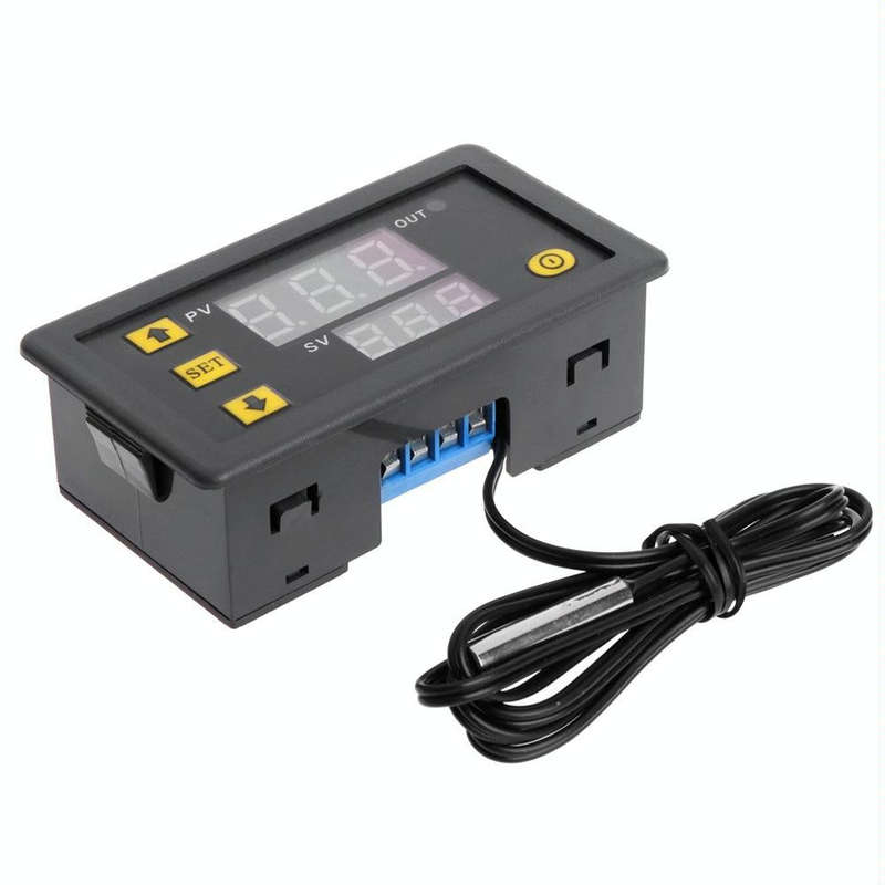 High-precision Microcomputer Intelligent Digital Display Switch Thermostat, Style:12V Power Suppl...