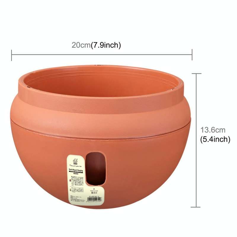 Hanging Plastic Flower Pots Hanging Pots Flower Pot With Hanging Chain,Small Size:20*13.6cm ,Rand...